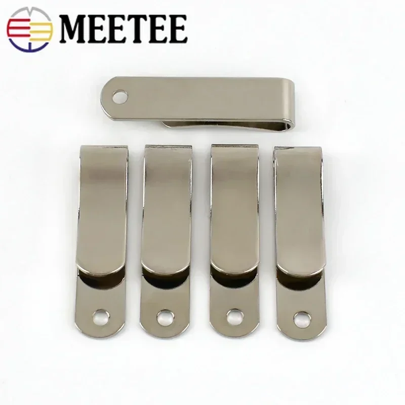 10/20Pcs 32x8mm Metal Buckle for Belt Holster Sheath Clip Clasp with Hole Leather Wallet Hooks DIY Handbag Accessories