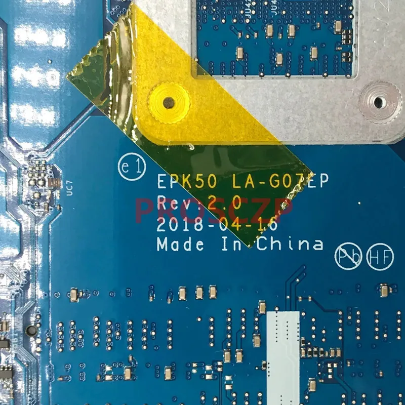 

LA-G07EP LA-G07DP Mainboard For HP 15-DA Laptop Motherboard With I3 I5 I7-7th/I3 I5 I7-8th Gen CPU 100% Full Tested Working Well