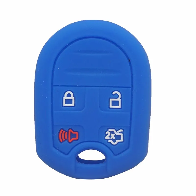 Cocolockey Silicone Car Key Case Cover for Ford Explorer Flex Taurus Edge F-150 Smart Keyless Enter Fob 4 Button Car Accessories