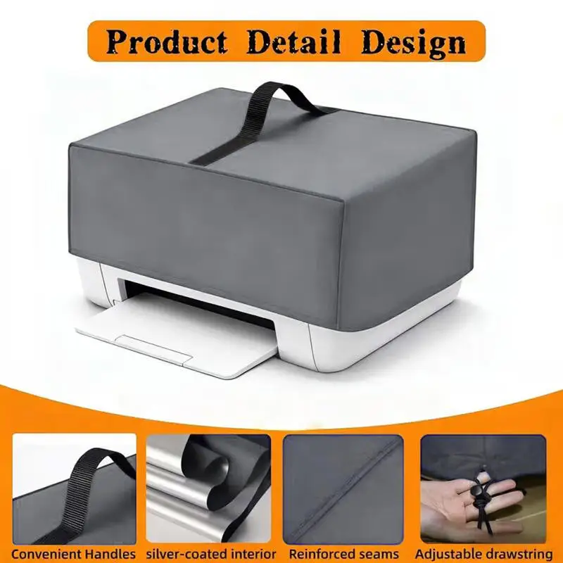 

1pc Reinforced Handle Printer Dust Cover Waterproof Open Bottom Protective Sleeve with Drawstring Anti-Static Printer Cover Case