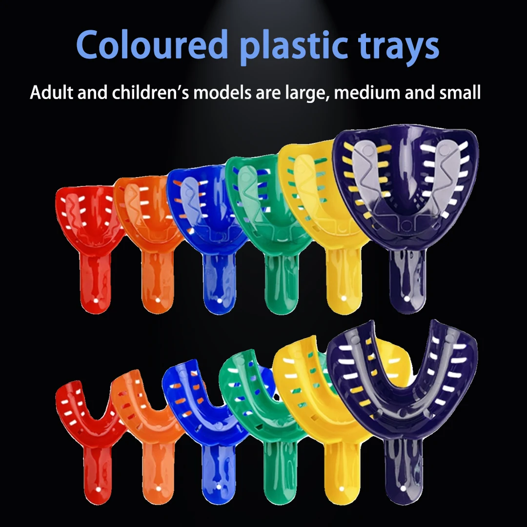 Dentistry Adult Child Impression Tray Oral Impression Tools Model Dental Tray Mesh Plastic Dental Consumables