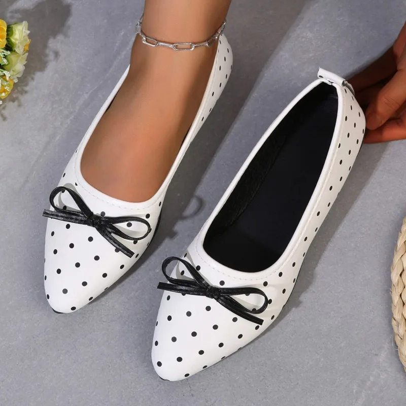 Pointed Closed Toe Women's Spring and Autumn Wave Point Style Elegant Single Shoes Women Fashion Lightweight Comfortable Shoes