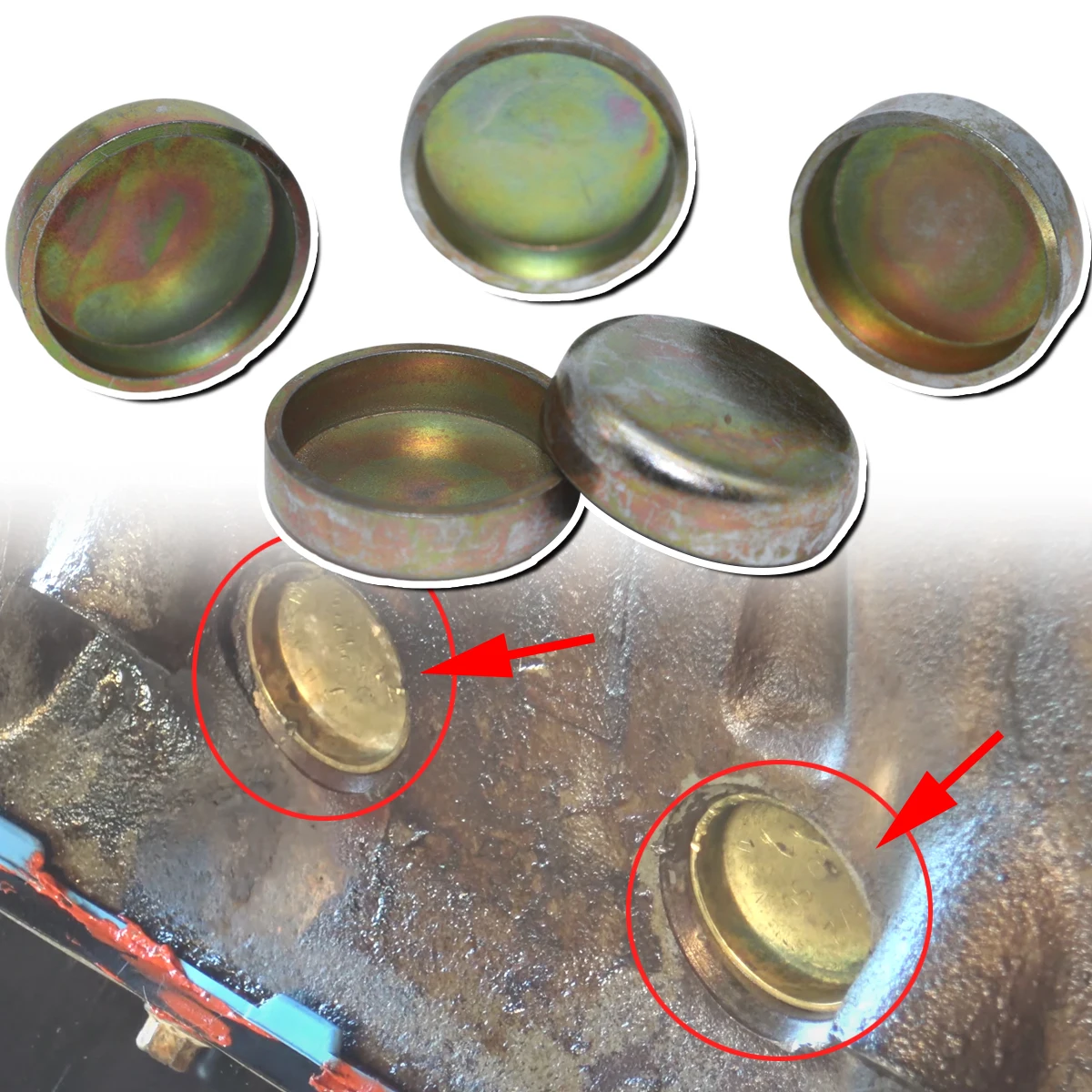 

Set of 5 Engine Core Plug For Ford Toyota Mercedes 1.6L Cylinder Head Block Freeze Expansion Welch Plug Zinc Plated Cup 1455107