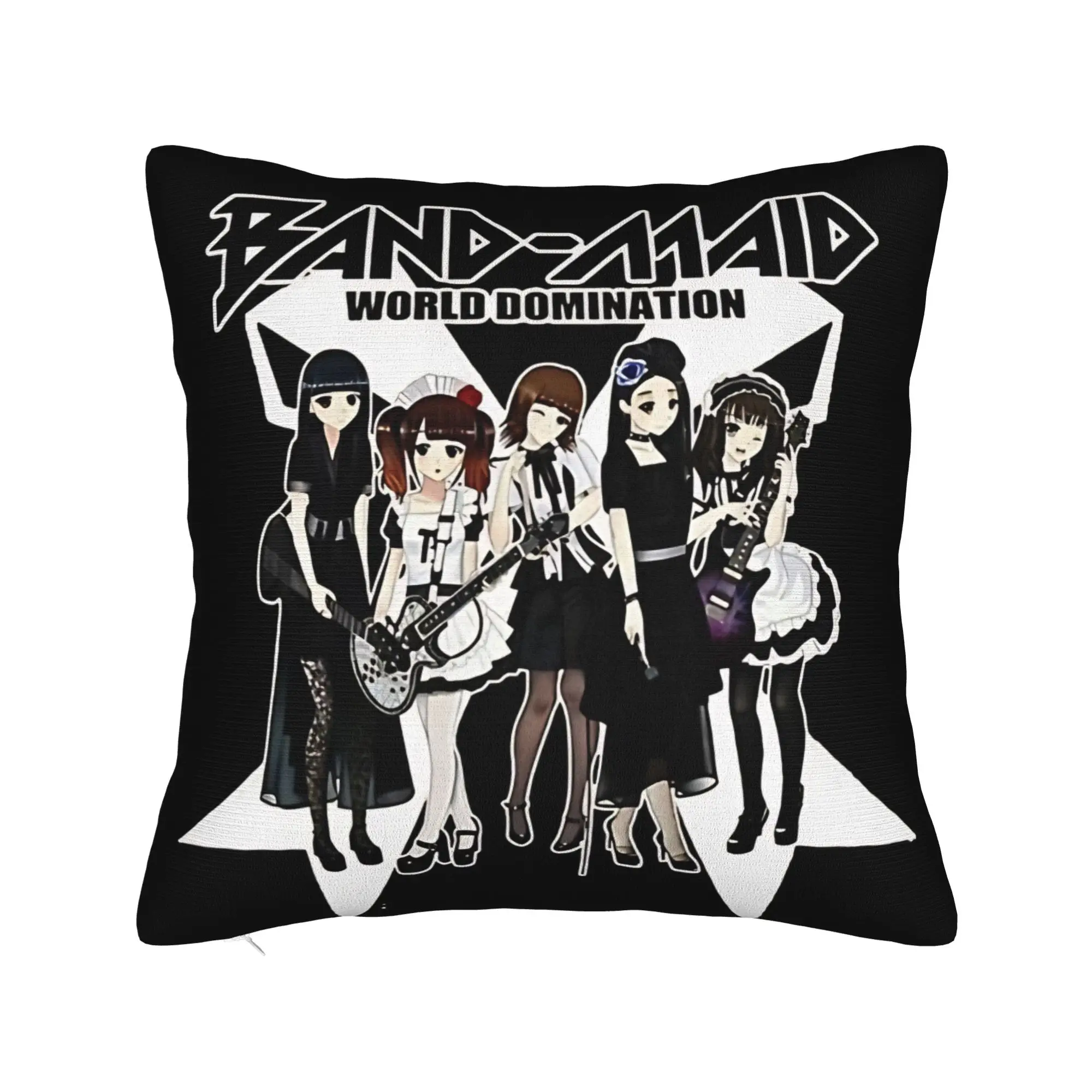 Just Bring It Band Maid Square Pillow Cases  Cushion Cover Novelty Zipper Decorative Pillowcover for Home 18
