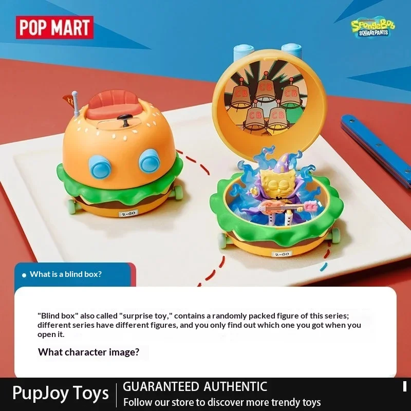 Genuine Pop Mart Spongebob Krabby Patty Delicious Series Blind Box Figures Collectible Toys Gifts Anime Figures Mysterious Box view 3