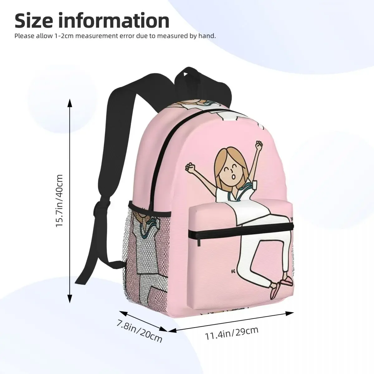 Enfermera En Apuros Student Backpack School Bag Hiking Travel Daypack for Boys Girls Fashion Bookbag Shoulder Bags