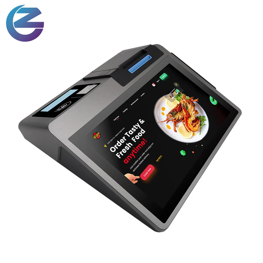 ZCS Z100 oem pos system for coffee shop and displaying oem android smart touch all-in-one pos system