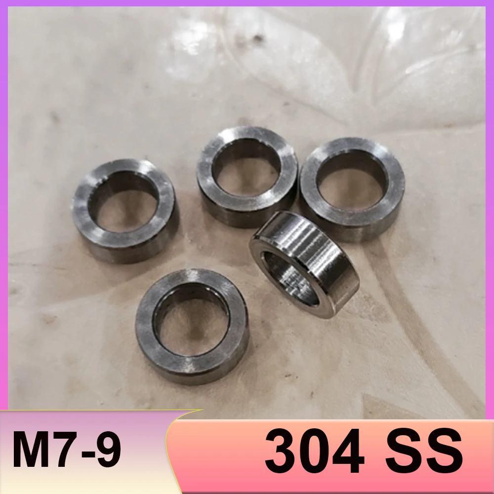 1-5Pcs 304 SS M7 8 9 Extended Cylindrical Sleeve Hollow Unthreaded Bushing Length 2-45mm Spacer Round Shaft Sleeve Fasteners