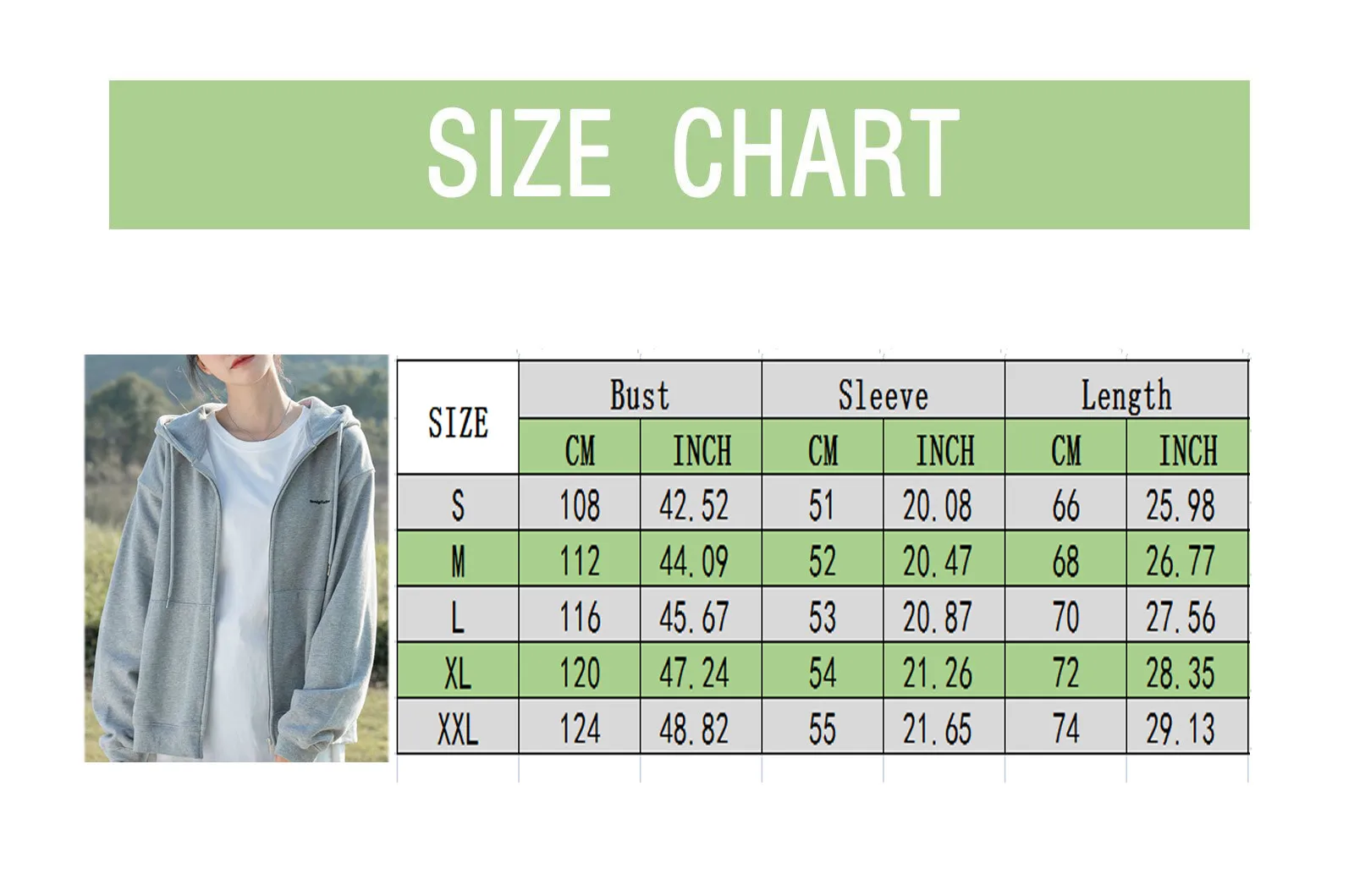 Gray Zip Up Hoodies 2024 New Casual Oversized Hoodie Pocket Drawstring Long Sleeve Autumn Sweatshirt Sudaderas Para Mujer