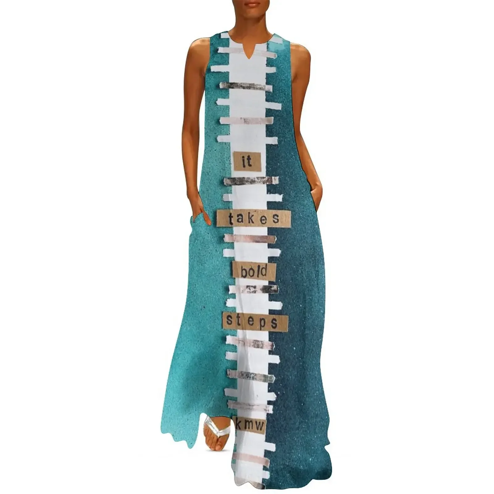 

Bold steps Long Dress women's dresses luxury fairy dress cocktail dresses Woman fashion Dress