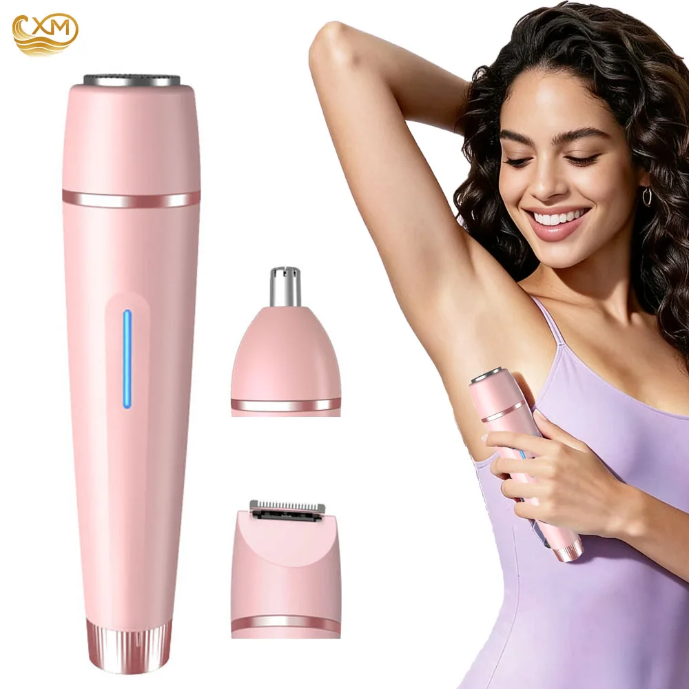 Electric Razors for Women Men Bikini Trimmer & Body Shaver Rechargeable Wet/Dry Use Lady Shaver for Face Nose Arms Legs Underarm