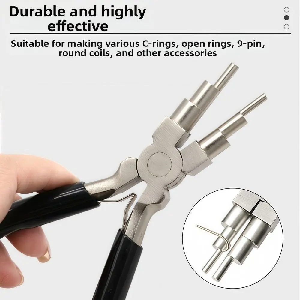 6 in 1 Round Nose Pliers Loop Making Forming Bends Bail Making Pliers Six Dan Making Jump Rings Wire Wrapping Pliers