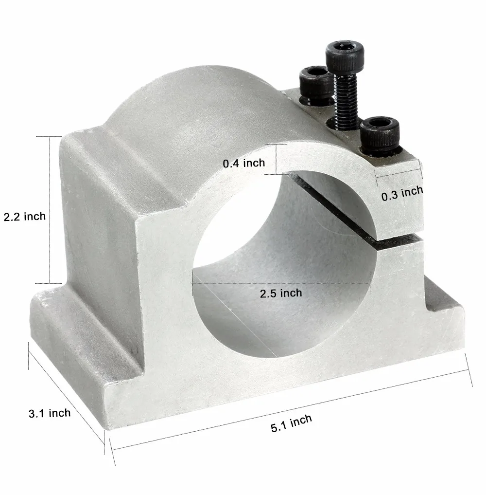 CNC Spindle Motor Bracket 65mm 80mm Aluminium CNC Spindle Clamp Holder CNC Carving Machine Clamp Motor Holder