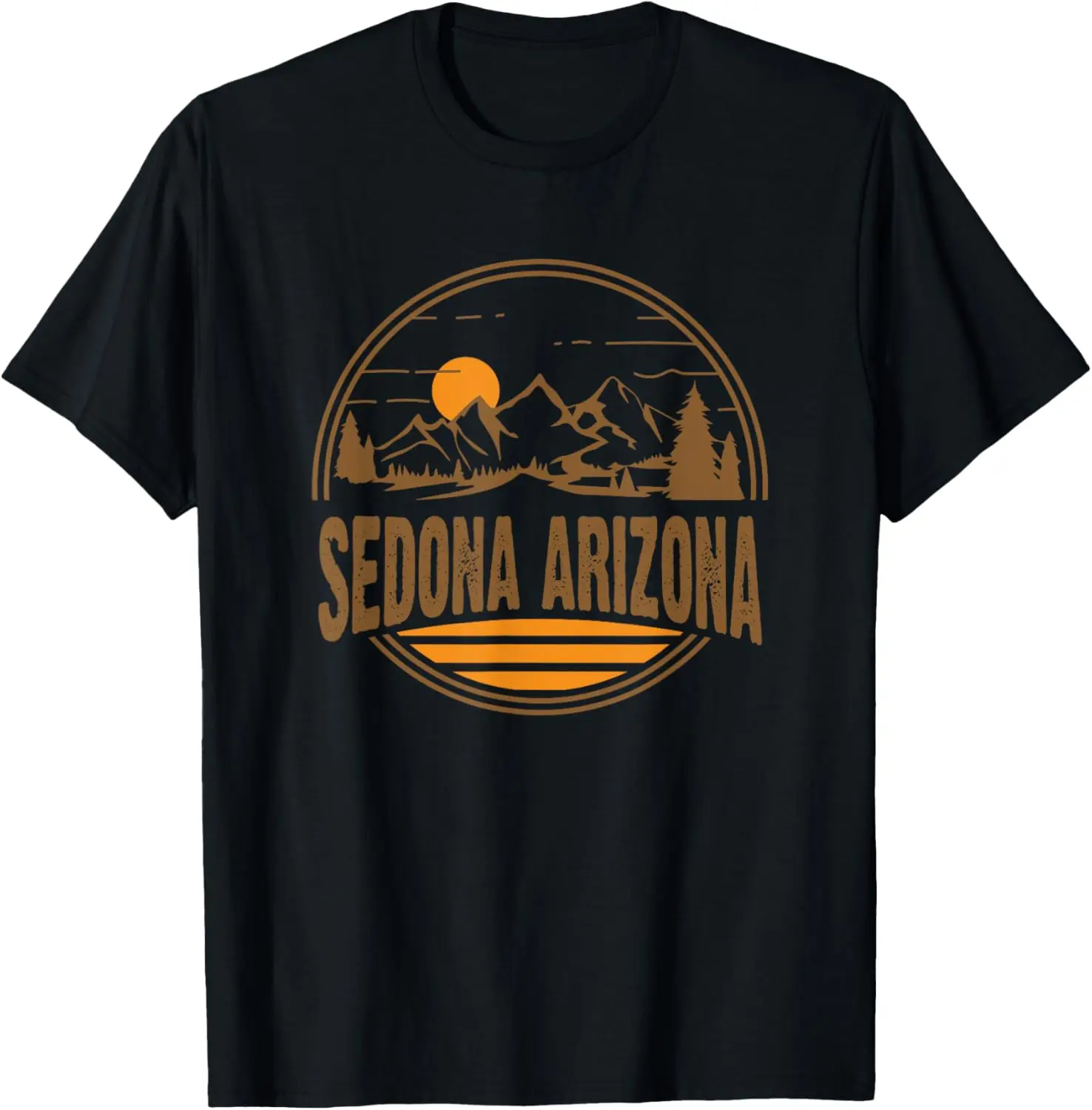 Vintage Sedona, Arizona Mountain Hiking Souvenir Print T-Shirt