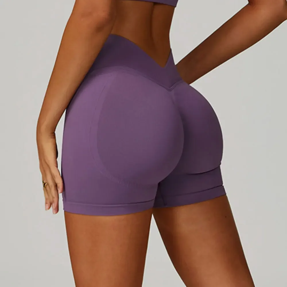 Running Sports Shorts Women Buttock Lift Gym Legging Women Scrunch Cycling Slim Fit Workout Shorts High Waist Impact Yoga Shorts