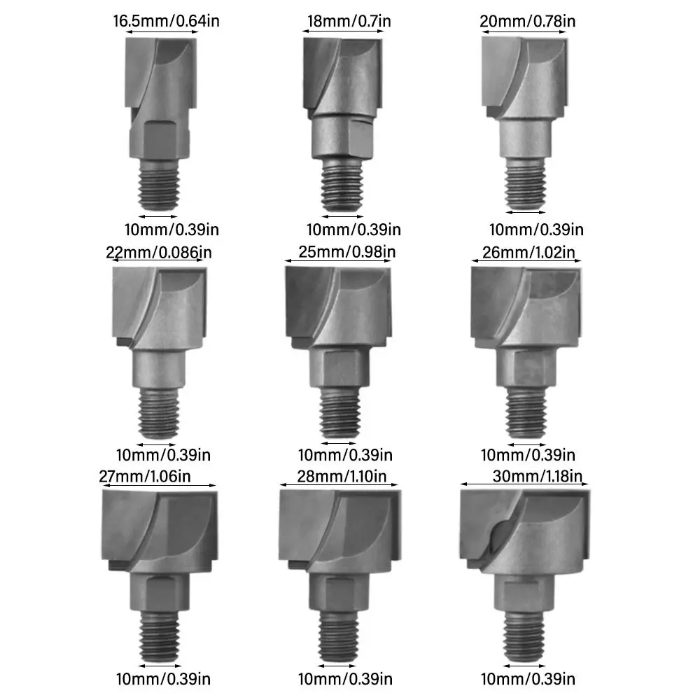 10mm Shank 16.5-30MM Screw Thread Wooden Door Lock Slotting Cutter CNC Bottom Cleaning Router Bit Woodworking Milling Tools