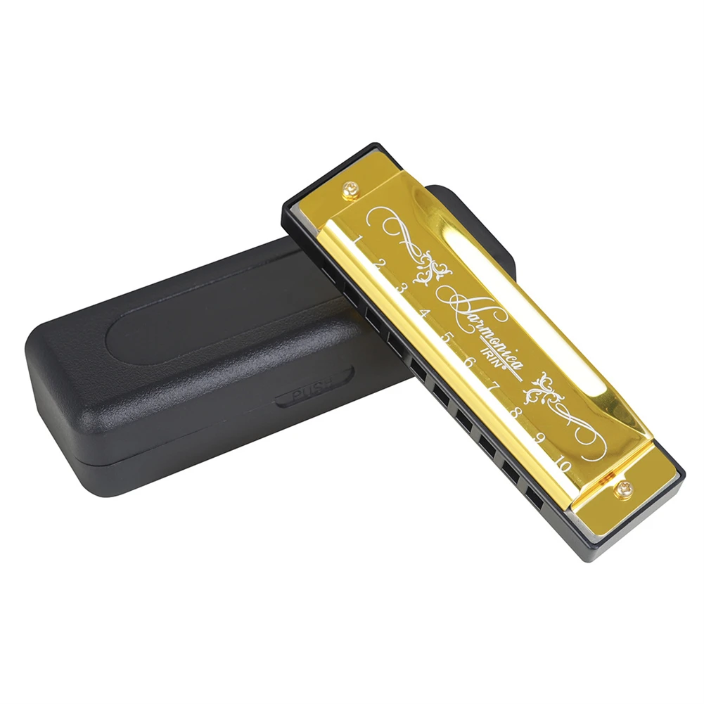 Tremolo Harmonica Harmonica เครื่องดนตรี 10 หลุม 20 โทน 10.4 ซม.x 2.8 ซม.สําหรับใหม่หรือ Pro Harmonica ในคีย์ C