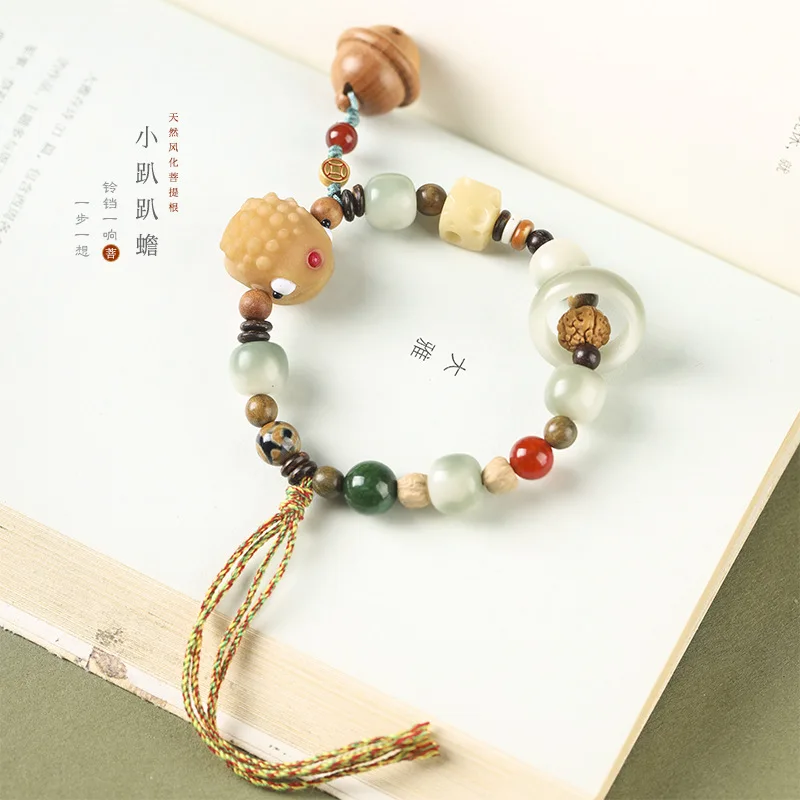 Style National Fashion New Product Original Ecological Weathered Bodhi Duobao Agate Cute Women's BraceletHigh-grade Jewelry