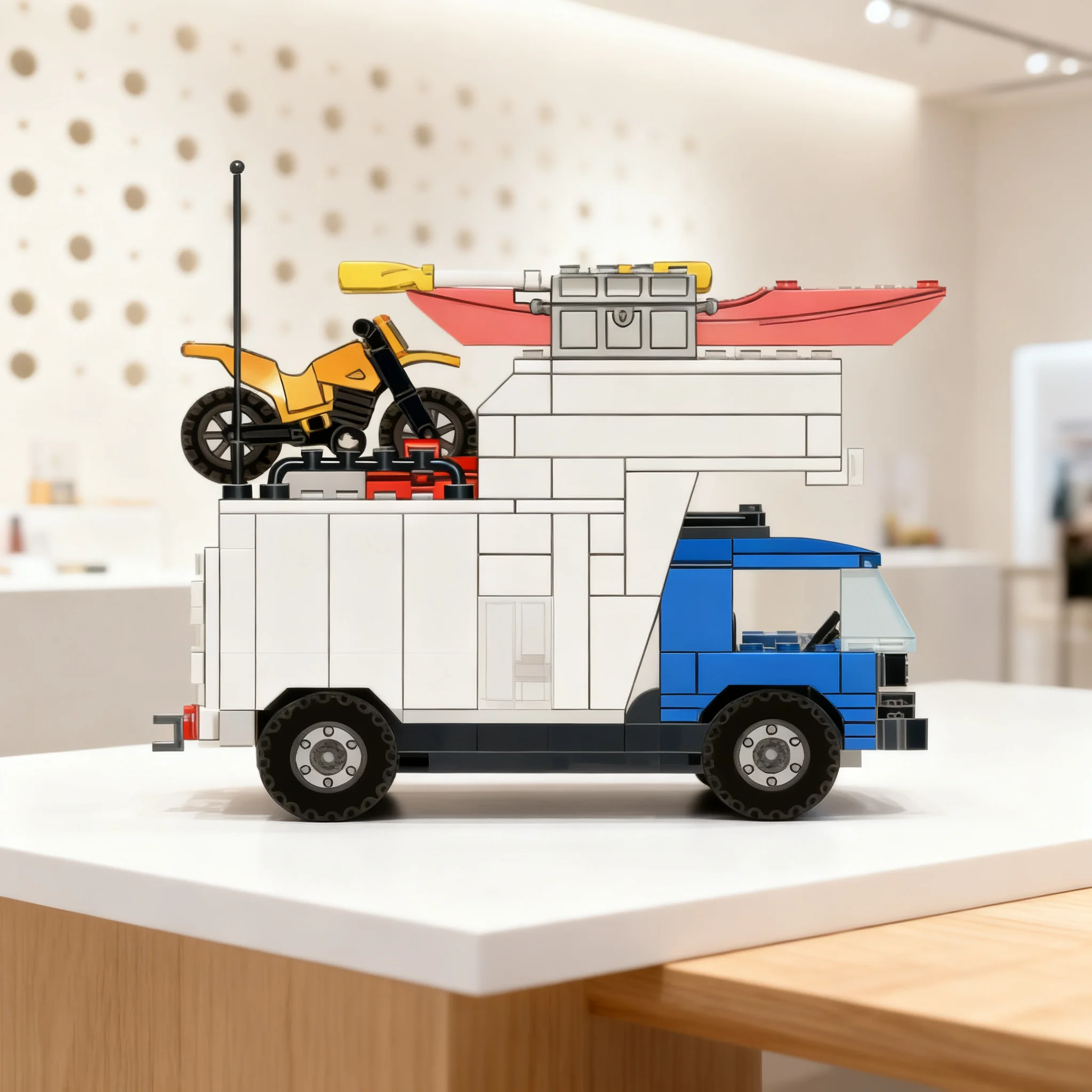 218pcs MOC Unimoges Overland Camper City Traffic Model Toys Building Blocks Construction Christmas Gifts Display Collection