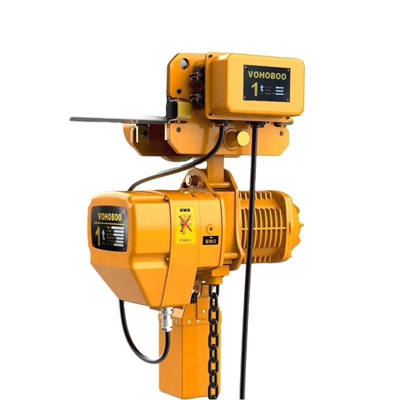 VOHOBOO New Wholesale Portable 10 Ton Variable Frequency Workshop Trolley Traveling Type Chain Electric Hoist Retail Hotels