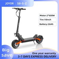 Joyor S8-S-Z Electric Scooter with Turn Signal 600W*2 Motor 48V 26Ah Battery 10-inch Tire 55km/h Max Speed Dual Hydraulic Brakes