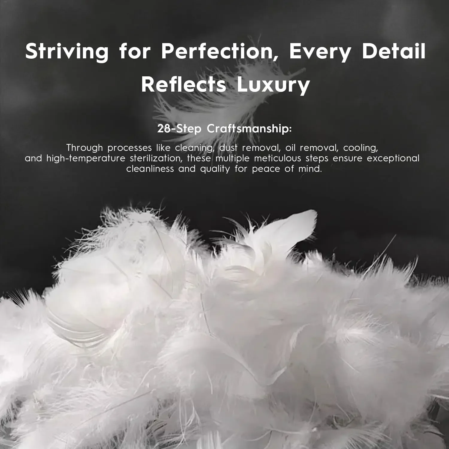 Feather Down Pillow King Size Set of 2 Hotel Collection | Medium Firm Bed Pillow for Sleeping, Goose Down and Feather Filld, 100