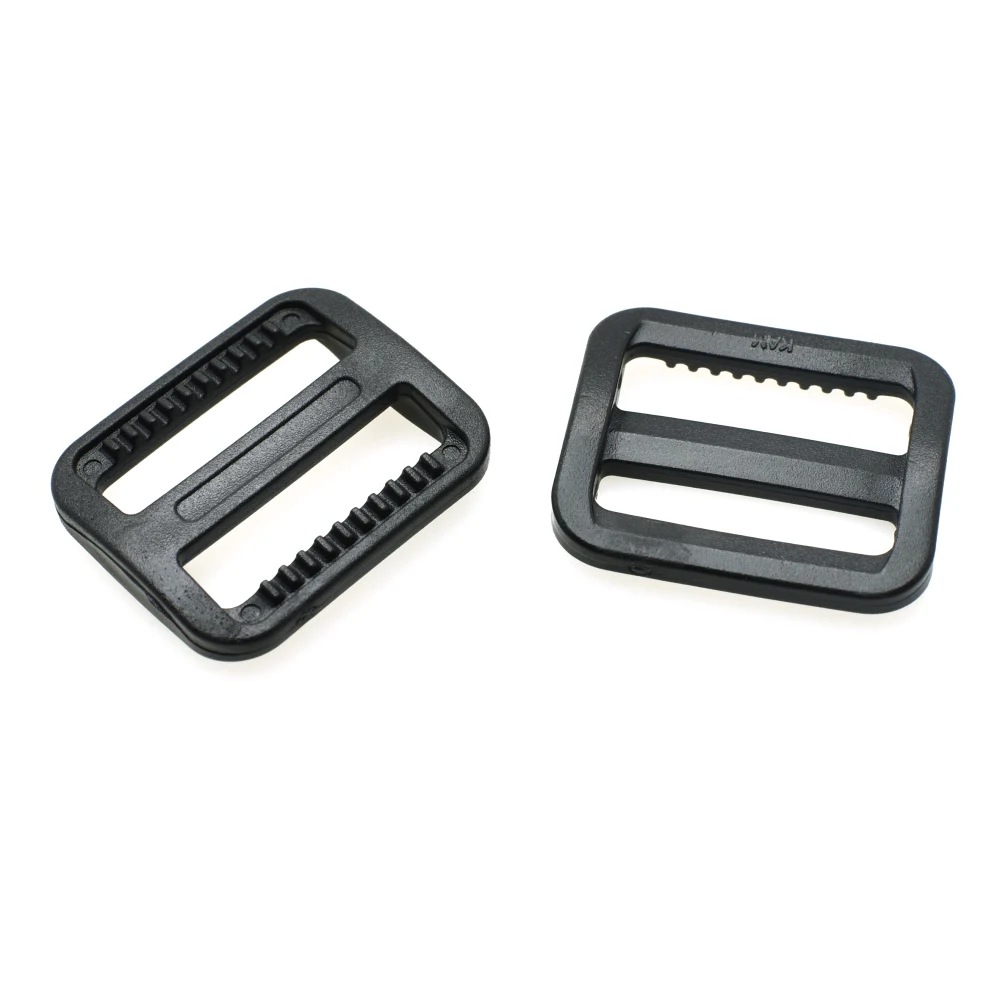 10pcs Plastic Tri-Glides Slider Adjustable Buckle Moll Tactical Bag Parts Webbing Size 10mm 15mm 20mm 25mm 30mm 38mm