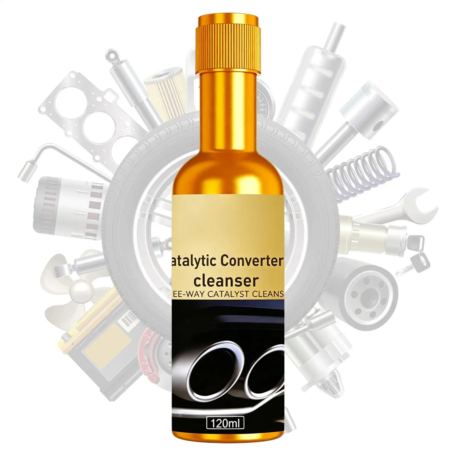 120ml Catalytic Converter Cleaner Engine Carbon Deposit Remover Fuel System Cleaner for Improved MPG and Power Reduces Emissions