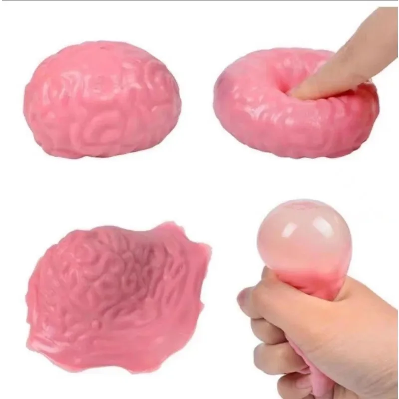 Large Brain Squishy Squeeze Ball Giant Jumbo Big Brain Ball Stress Relief Toy Fun Toy for Party Favors Easter Birthday Gifts