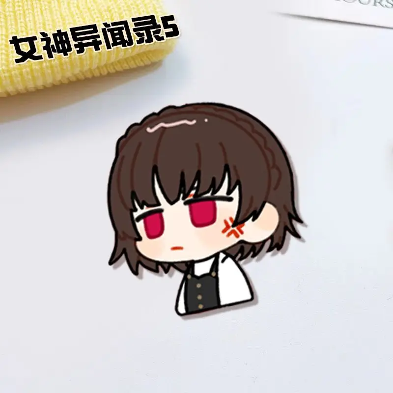 Anime Akechi Goro Brooch Amamiya Ren Acrylic Badge Cartoon Pins DIY Decoration Backpack Clothes Accessories