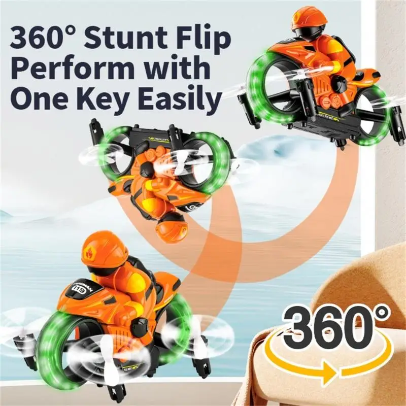 

Вездеходная игрушка для мотоцикла 2 в 1, двусторонняя игрушка для мотоцикла с дистанционным управлением, высокопроизводительное