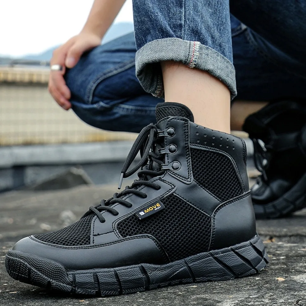 Spring and summer hiking shoes Outdoor shoes wear-resistant ultra-light non-slip hiking shoes Waterproof tactical boot - Detail 1