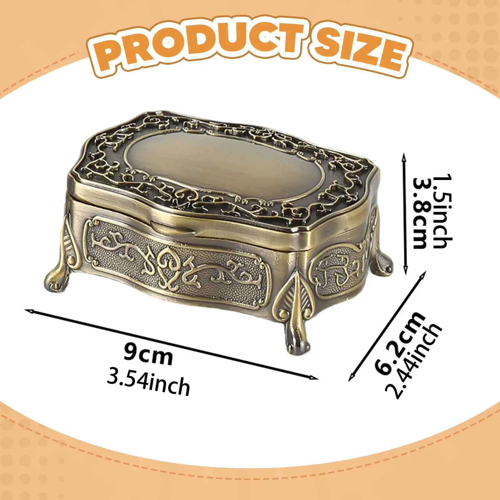 

Шкатулка для украшений с откидной крышкой, коллекционная, для девочек, женщин, домашнего декора, прямоугольная, для мелочей, для колец