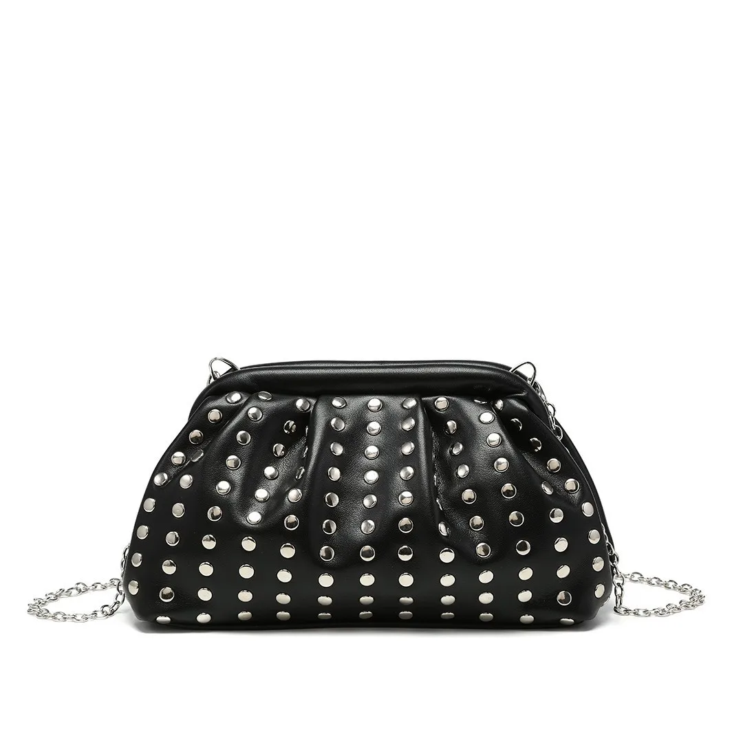 

Rivet bag Niche design Punk shell bag Cloud bag