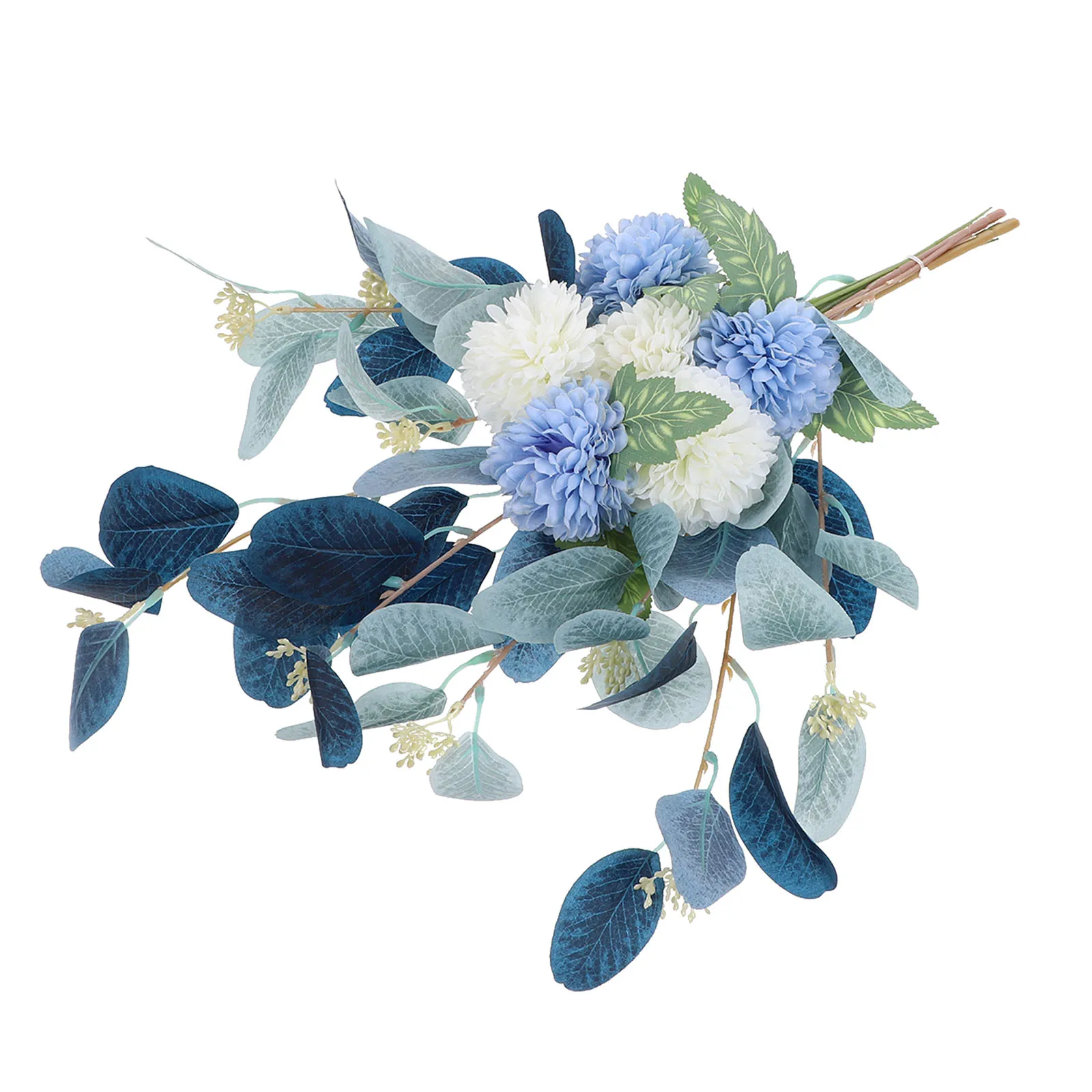 

Artificial Bouquet Decor Lifelike Chrysanthemum Home Office Party Scene Layout Decorative HydrangeEucalyptus Leaf Stylish