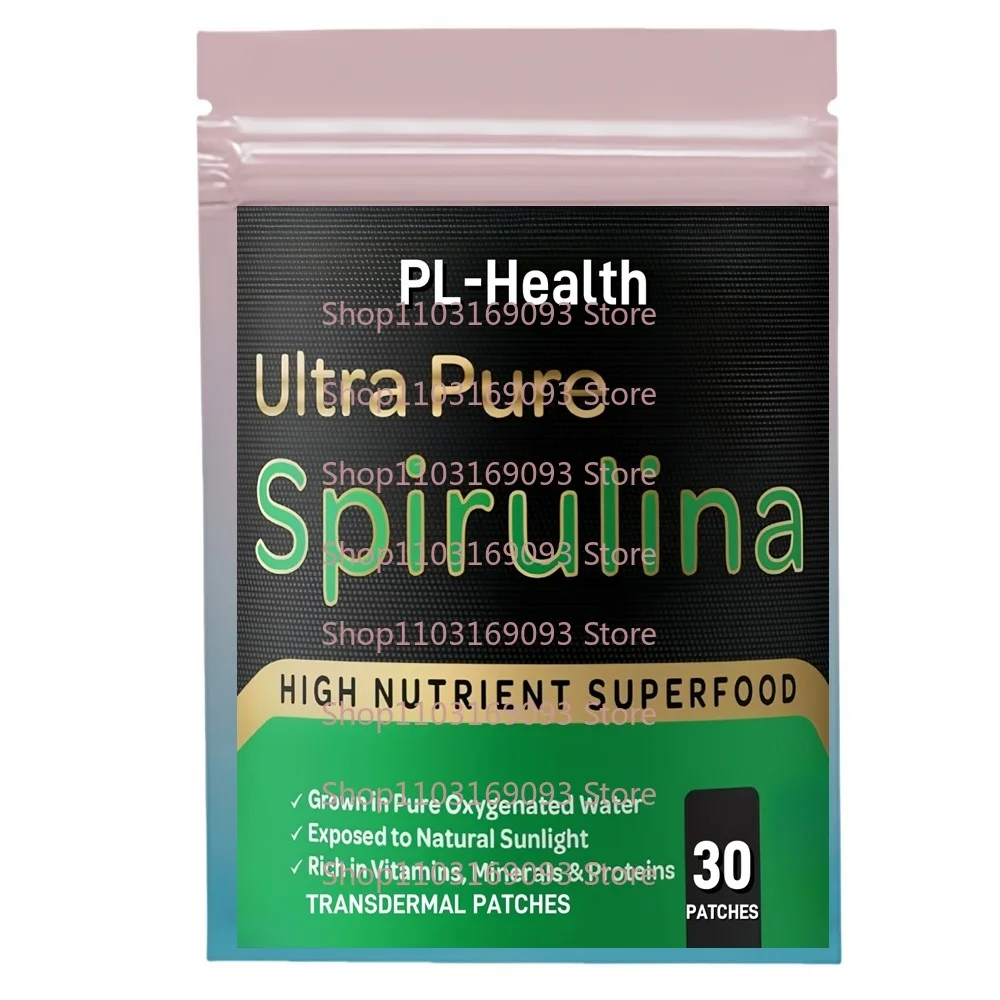 

30 Patches Spirulina Transdermal Patches Natural Multivitamin Supports Immune System, Heart, Cells and Energy