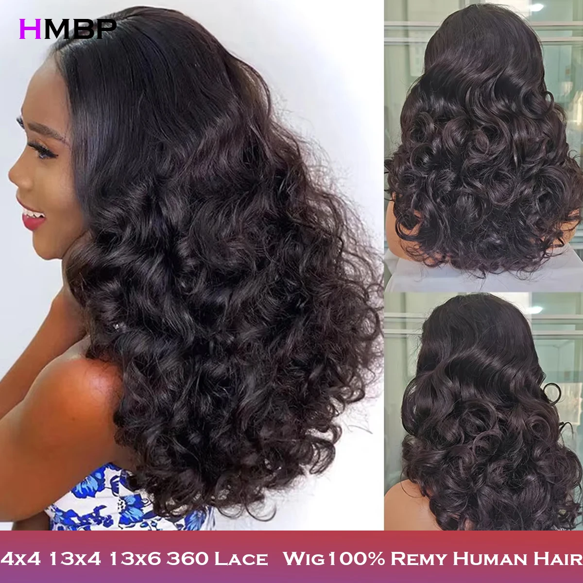 High Density 425g Loose Deep Wave 360 Hd Transparent Lace Full Frontal Wig Human Hair  Brazilian Curly Wigs Preplucked For Women