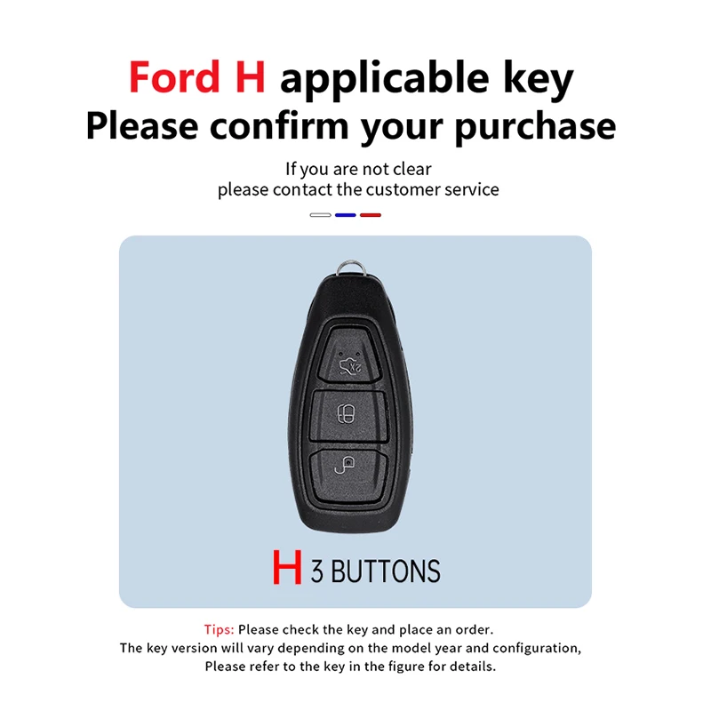 Zinc Alloy Car Remote Smart Key Case Cover Shell For Ford Fiesta Focus 3 4 Mondeo Ecosport Kuga Focus ST Protector Accessories