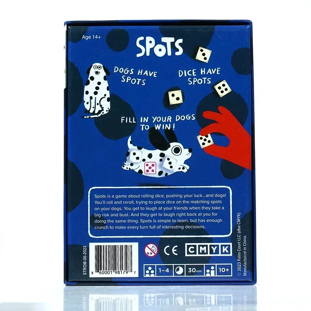 SPOTS English board game Spotted Dog Gambling Dice Card Card Woolen Lucky Leisure Gathering Puzzle Toy Game