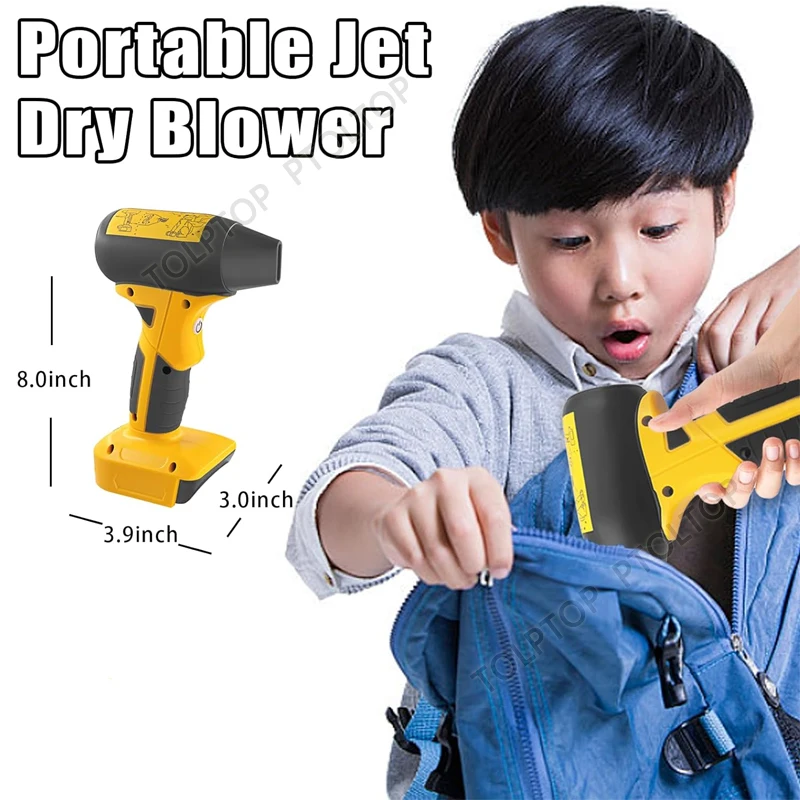 Portable Super Jet Dry Blower 130000 RPM For Dewalt 20V Lithium Battery with 4 Adjustable Speeds Jet Fan Blower tool Cleaning