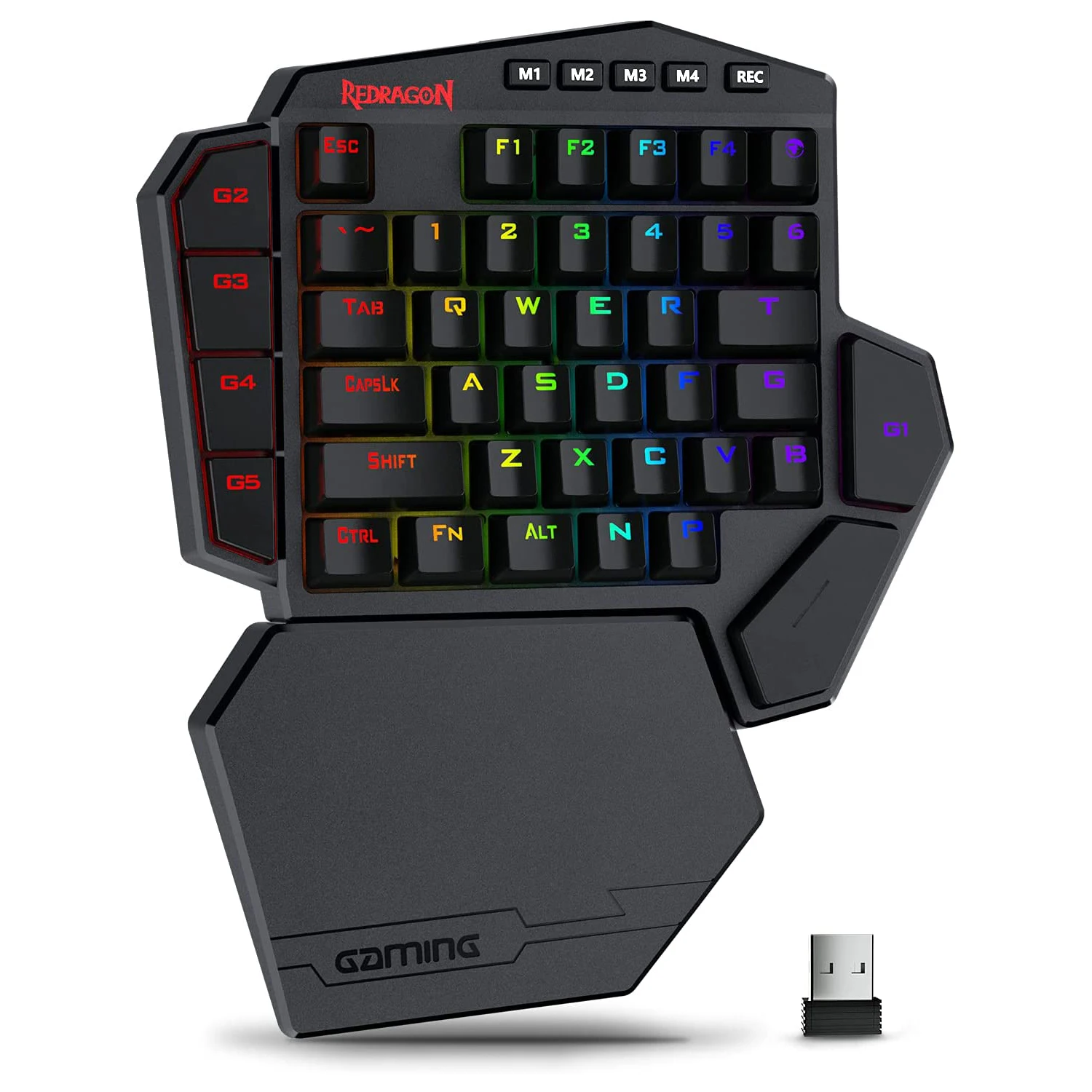 Re- teclado mecânico dirgb de uma mão, aparelho atualizado, sem fio, one, com descanso de pulso det, rgb ghz