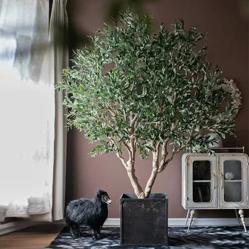 Type fake flower tree hanging bell horse drunk wood simulation bionic green plant fake tree branch indoor