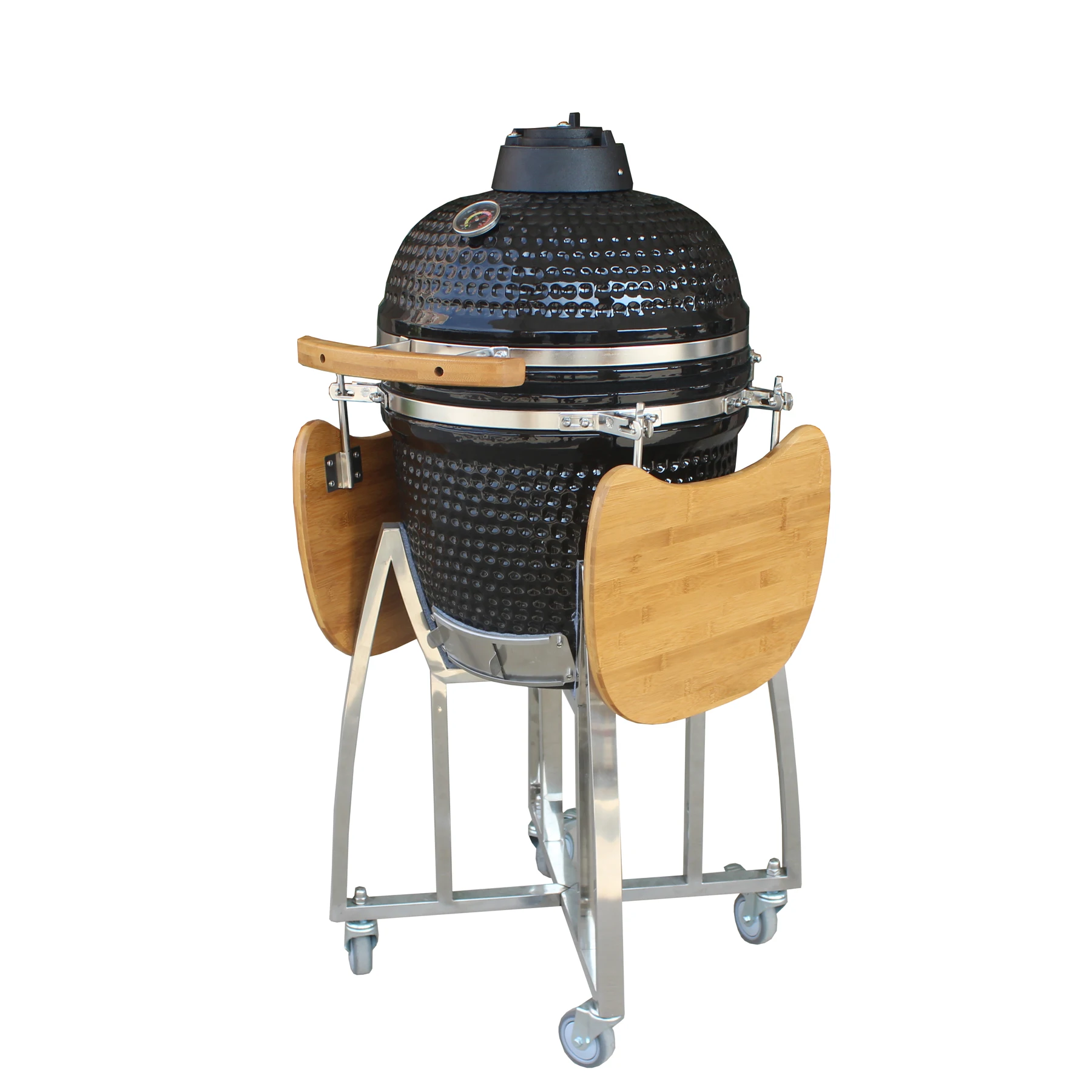 

Auplex 18-дюймовый гриль-барбекю Kamado, индивидуальный угольный курильщик для внутреннего и наружного использования, роскошные современные деревянные грили для барбекю на гриле