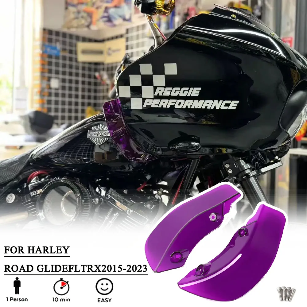 

Wide Body Air Deflectors New Style Fit for Harley Road Glide FLTRX 2015-2023, PC Fairing Wing Guards, Custom Wind Protection