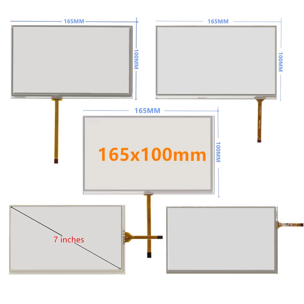

10 piece/Lot 7 Inch Resistive Touch Screen 165x100mm 4-Wire for Car GPS Navigation Industrial Replacement Touch Panel