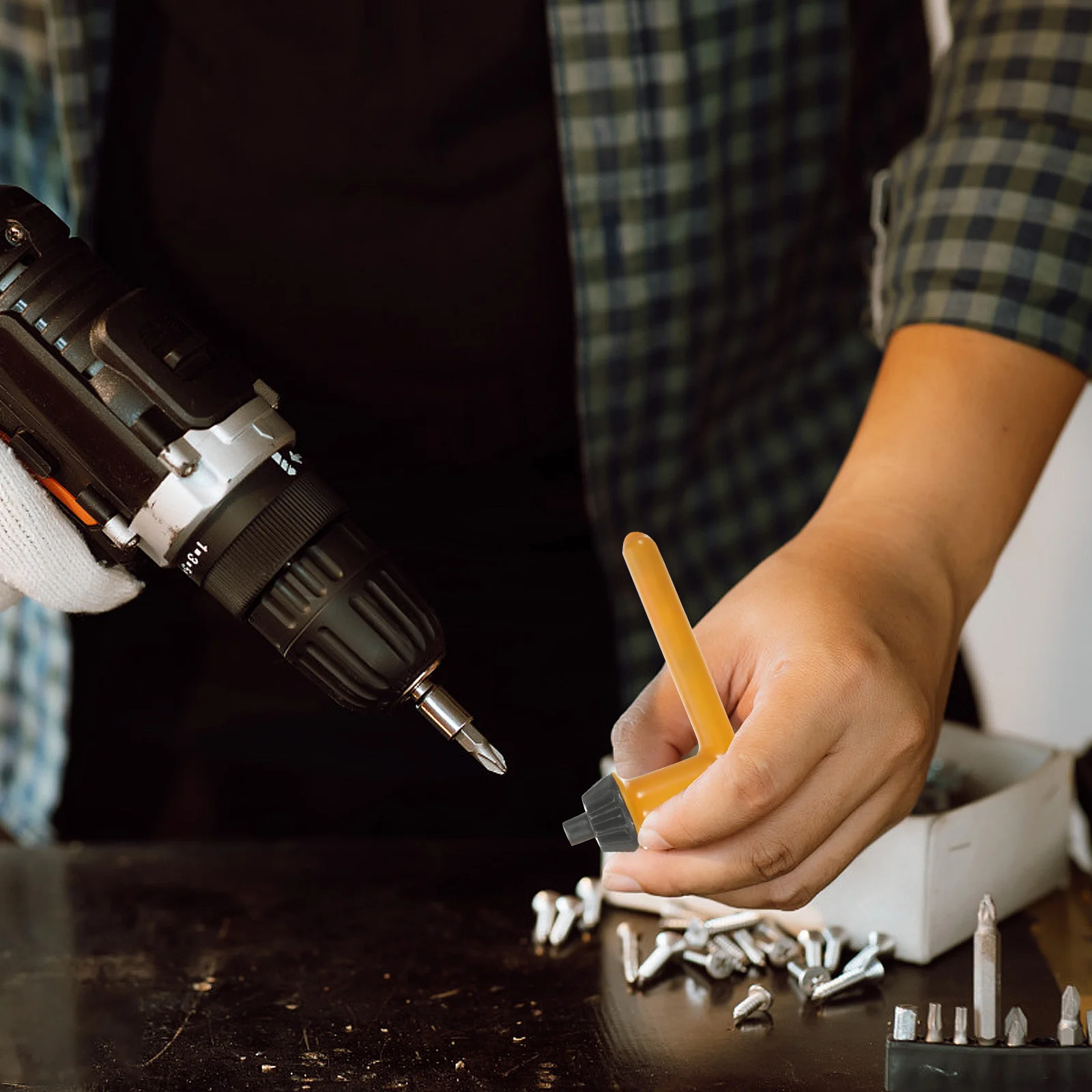 4 pçs chave de mandril de broca em forma de t substituição para chave de imprensa de broca elétrica multi-tamanho alça de borracha de aço ferramenta de fixação