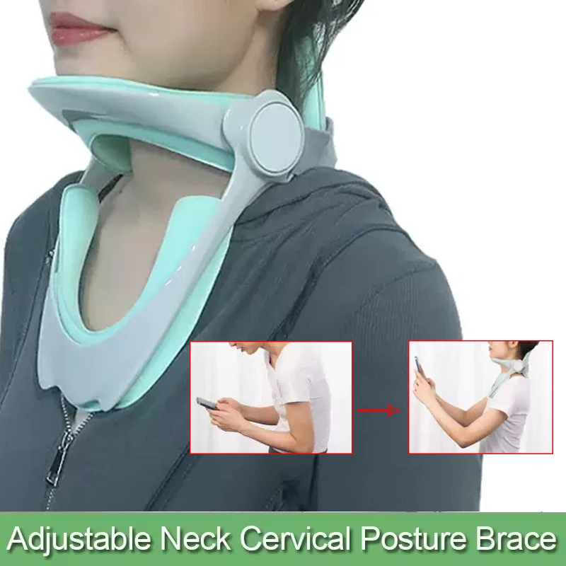 Neck Support Cervical Brace Adjustable Orthopedic Cervical Traction Device Collar Relief Spine Pressure Neck Support Breathable