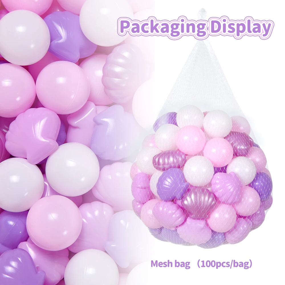 COLOBOBO 100 pezzi di palline morbide non tossiche gratuite con borsa a rete per bambini, forniture per attività, giocattoli, regali di compleanno e Natale