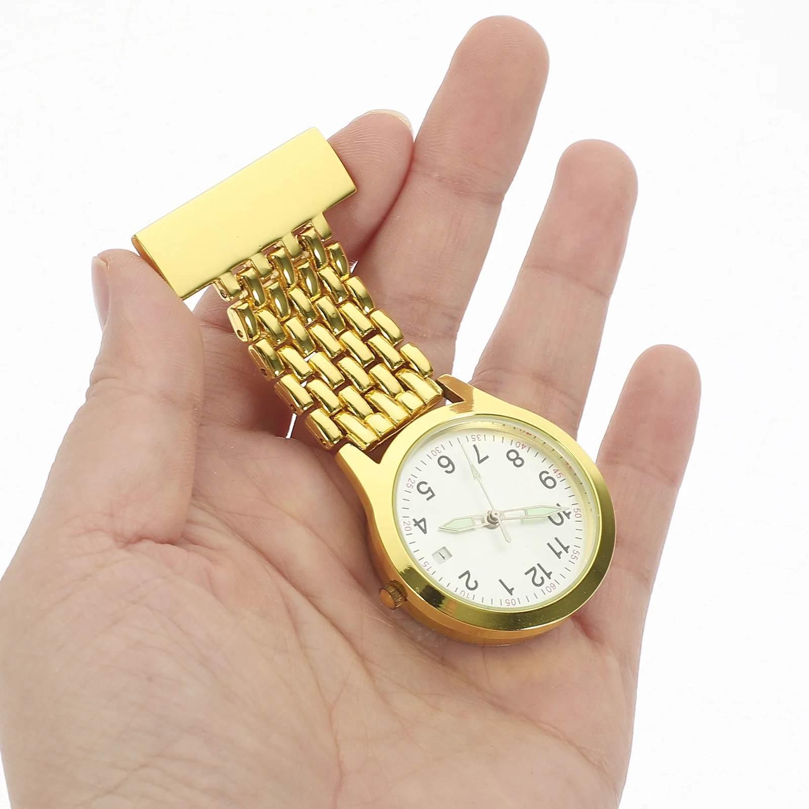 Relógio de bolso médico durável materiais seguros à prova dwaterproof água crachá clipe senhoras relógios médico telescópico lapela enfermeira relógio zinco ferro