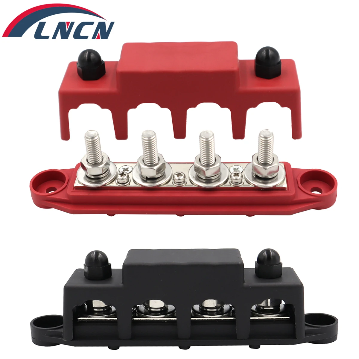 Dc 48v 250a 4 bloco terminal studs powerterminal barramento M8 M10 Fiação de Alta Corrente Stud Bateria Bloco de Junção para RV Carro Navio